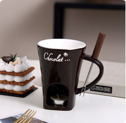 Mini Fondue Mug Set Chocolate & Cheese
