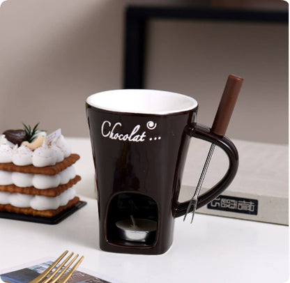 Mini Fondue Mug Set Chocolate & Cheese
