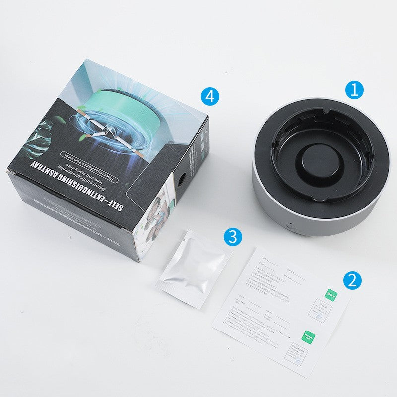 Portable Car Ashtray with Smoke & Air Purification Anion Automatic Purifier