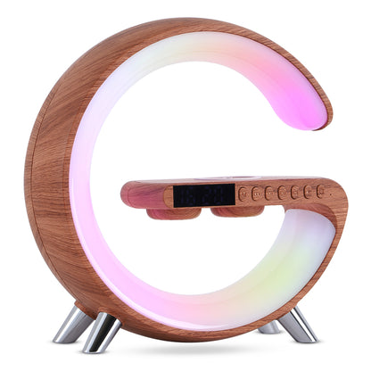 G-Shaped LED Lamp with Bluetooth Speaker & Wireless Charger App Control
