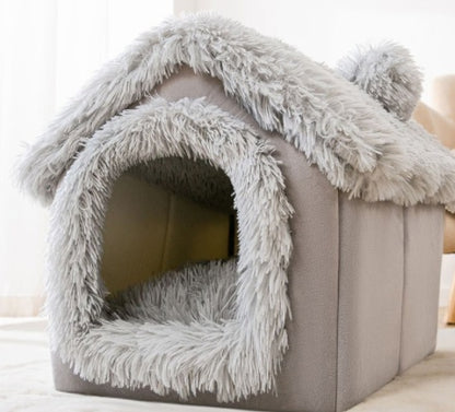 Foldable Pet House Warm Removable Dog & Cat Bed