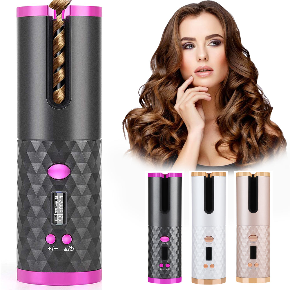 Portable Automatic Hair Curler Rechargeable Ceramic Rotating Styler